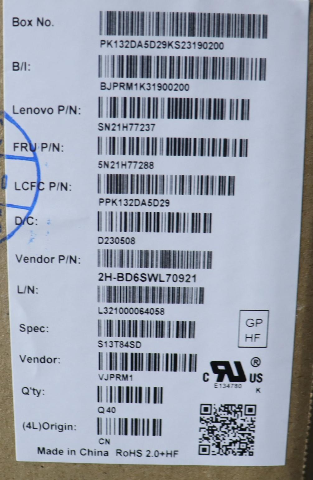 Lenovo Nbkyb Ser2 Kbd Grbl,Pmx,Swefin - 5N21H77288