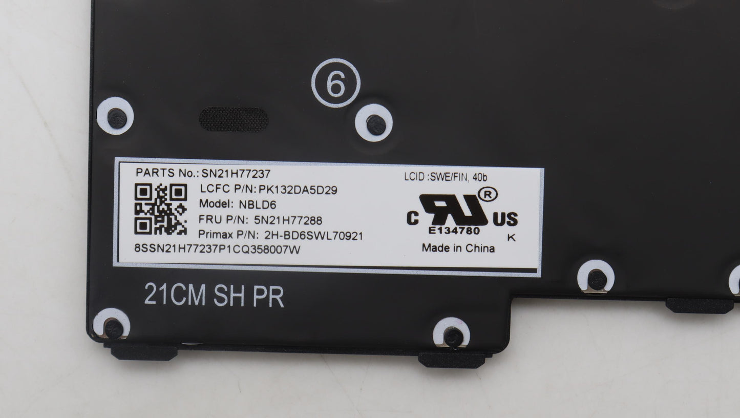 Lenovo Nbkyb Ser2 Kbd Grbl,Pmx,Swefin - 5N21H77288