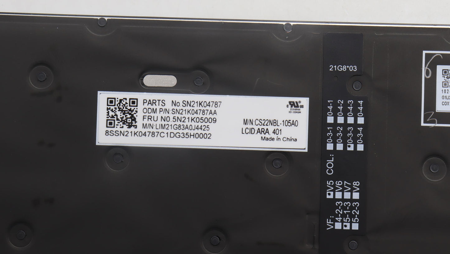 Lenovo Nb_Kyb Cs23 Nm Top,Bk-Bl,Chy,A - 5N21K05009
