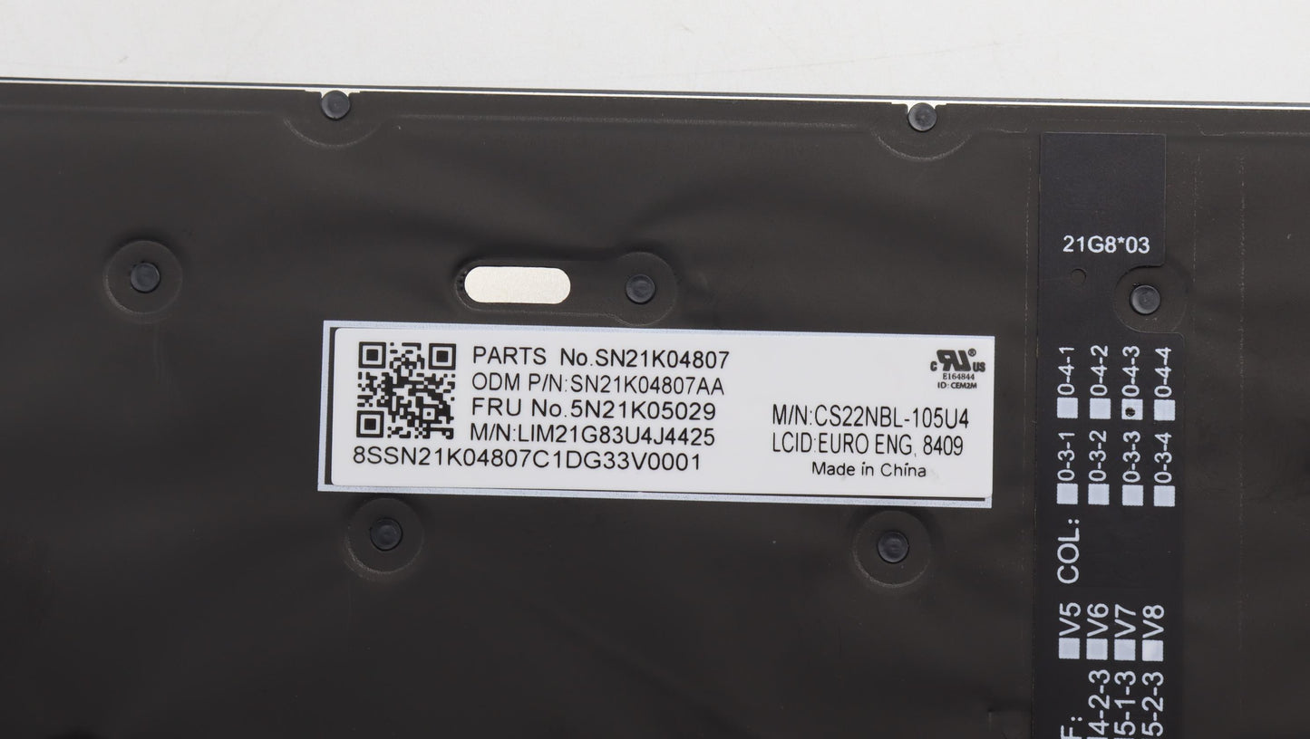 Lenovo Nb_Kyb Cs23 Nm Top,Bk-Bl,Chy,E - 5N21K05029