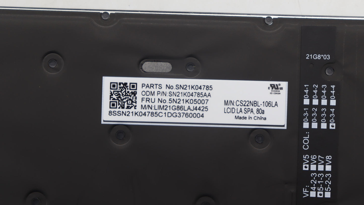 Lenovo Nb_Kyb Cs23 Nm Top,Bk-Nbl,Chy, - 5N21K05054