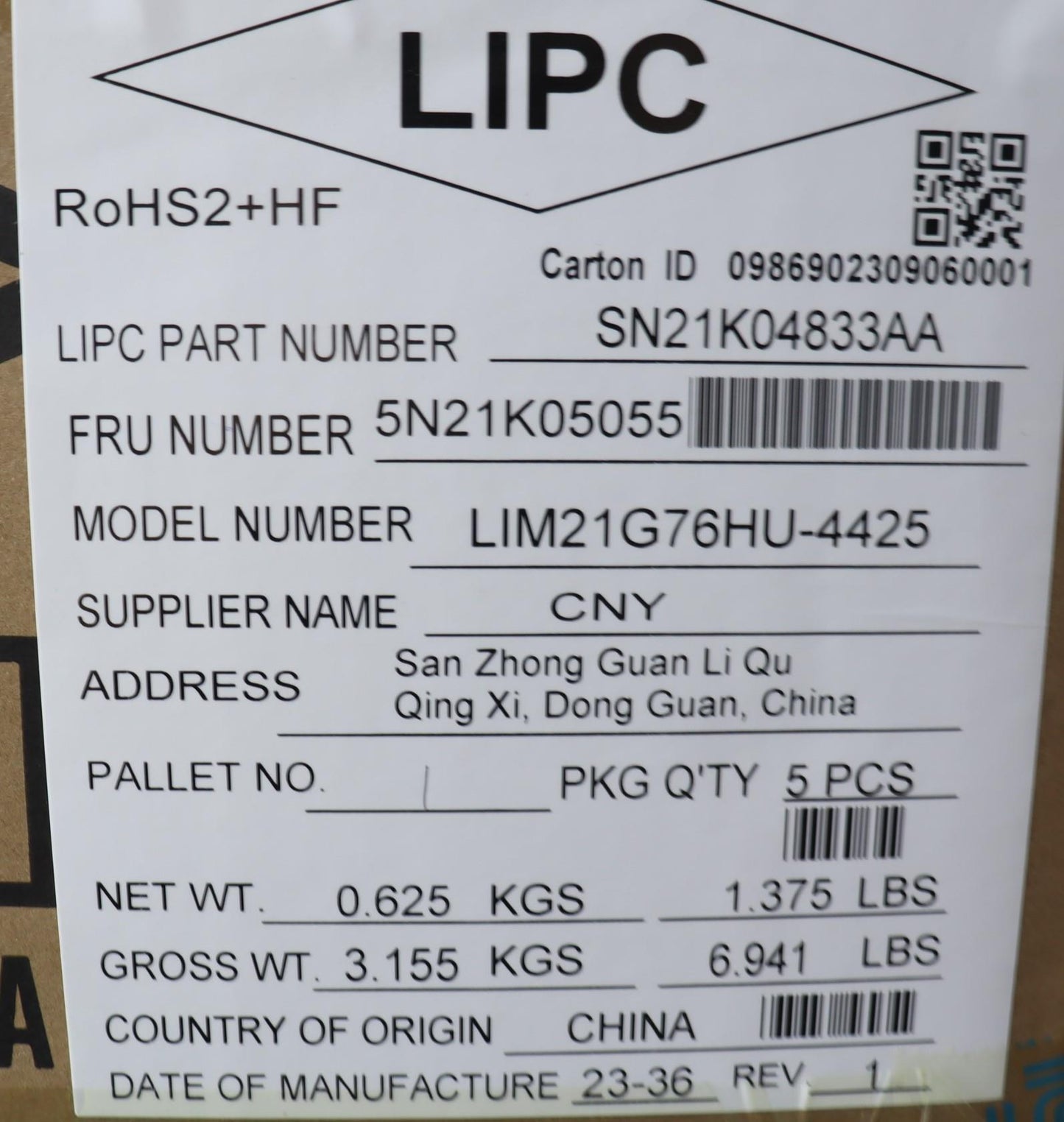 Lenovo Nb_Kyb Cs23 Nm Top,Bk-Nbl,Chy, - 5N21K05055