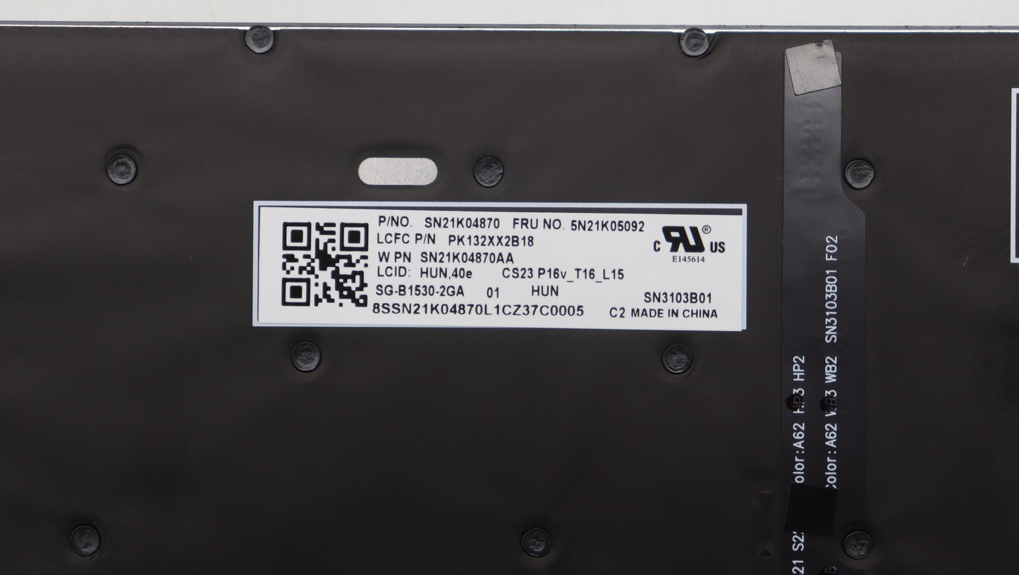 Lenovo Nb_Kyb Cs23 Nm Top,Bk-Bl,Ltn,H - 5N21K05092