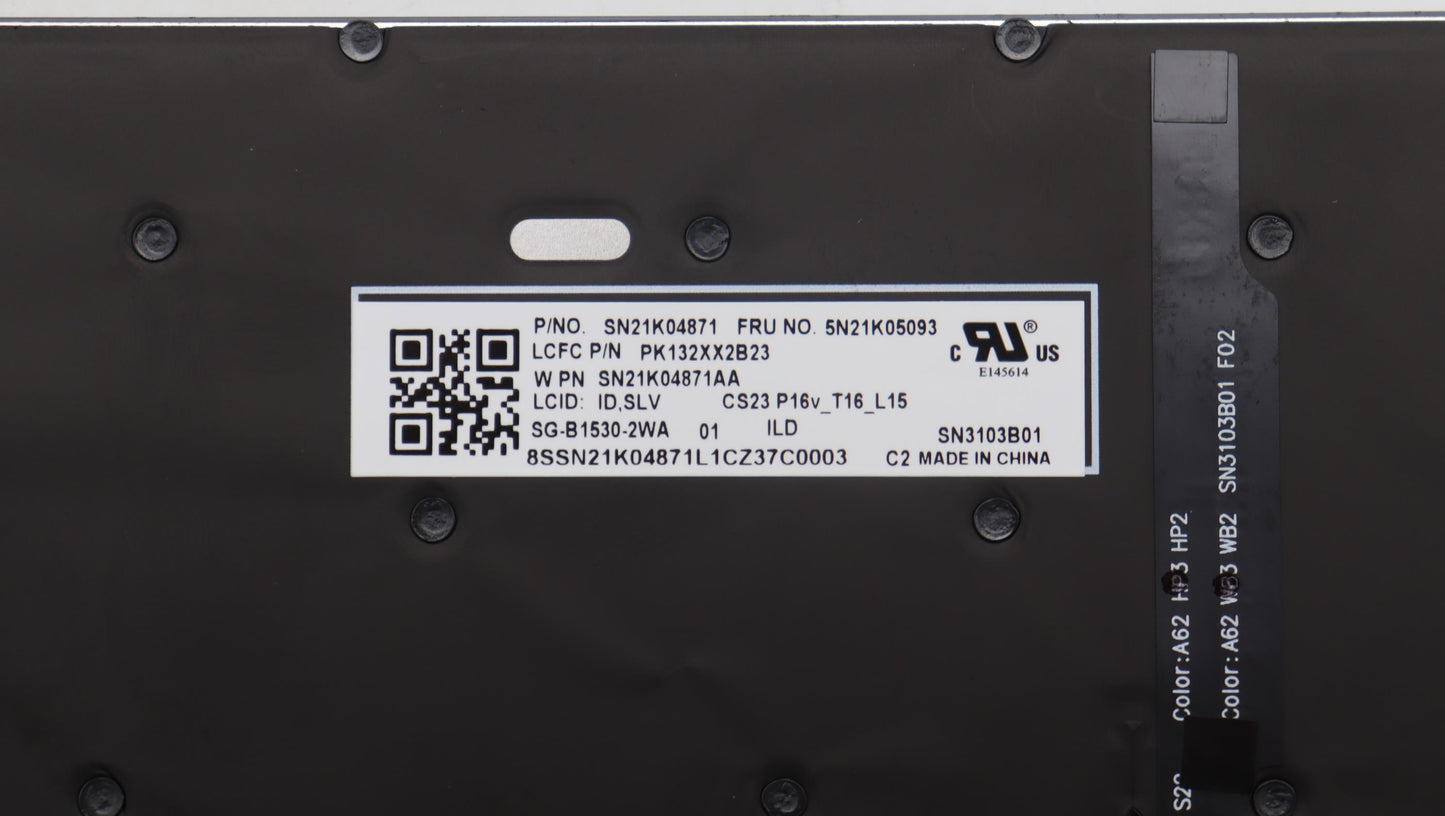 Lenovo Nb_Kyb Cs23 Nm Top,Bk-Bl,Ltn,I - 5N21K05093