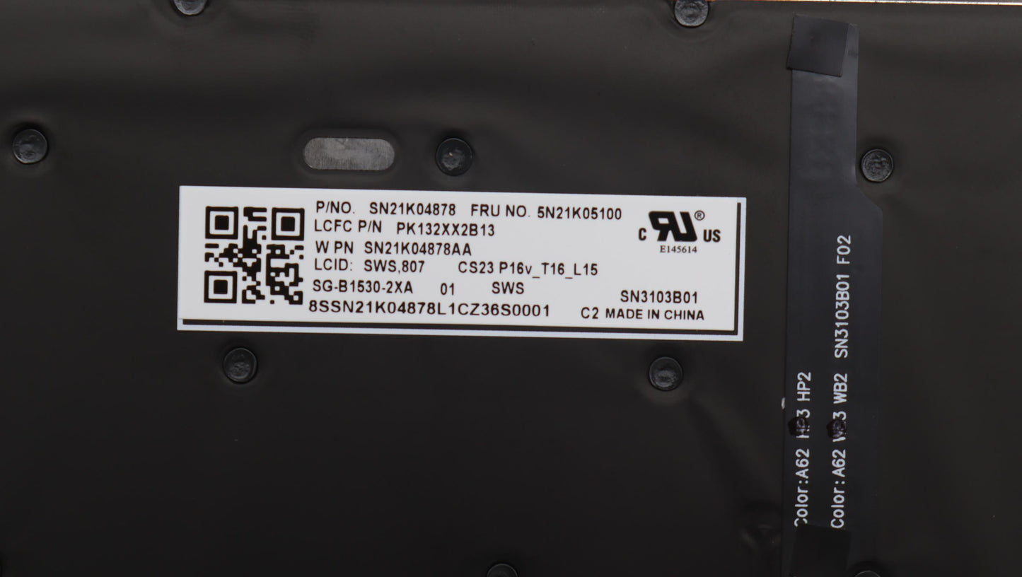Lenovo Nb_Kyb Cs23 Nm Top,Bk-Bl,Ltn,S - 5N21K05100