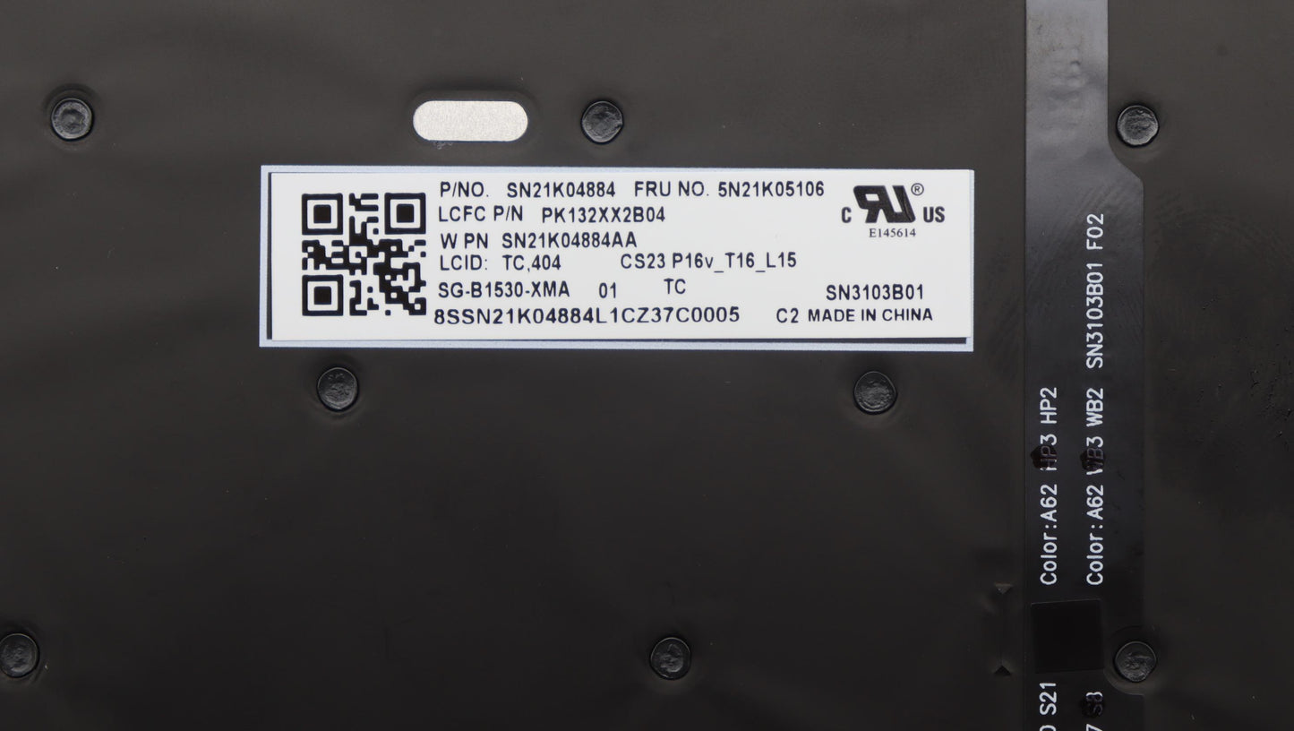 Lenovo Nb_Kyb Cs23 Nm Top,Bk-Bl,Ltn,T - 5N21K05106