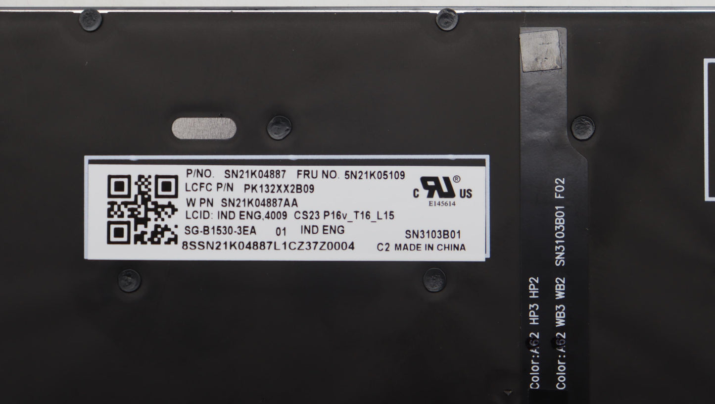 Lenovo Nb_Kyb Cs23 Nm Top,Bk-Bl,Ltn,I - 5N21K05109