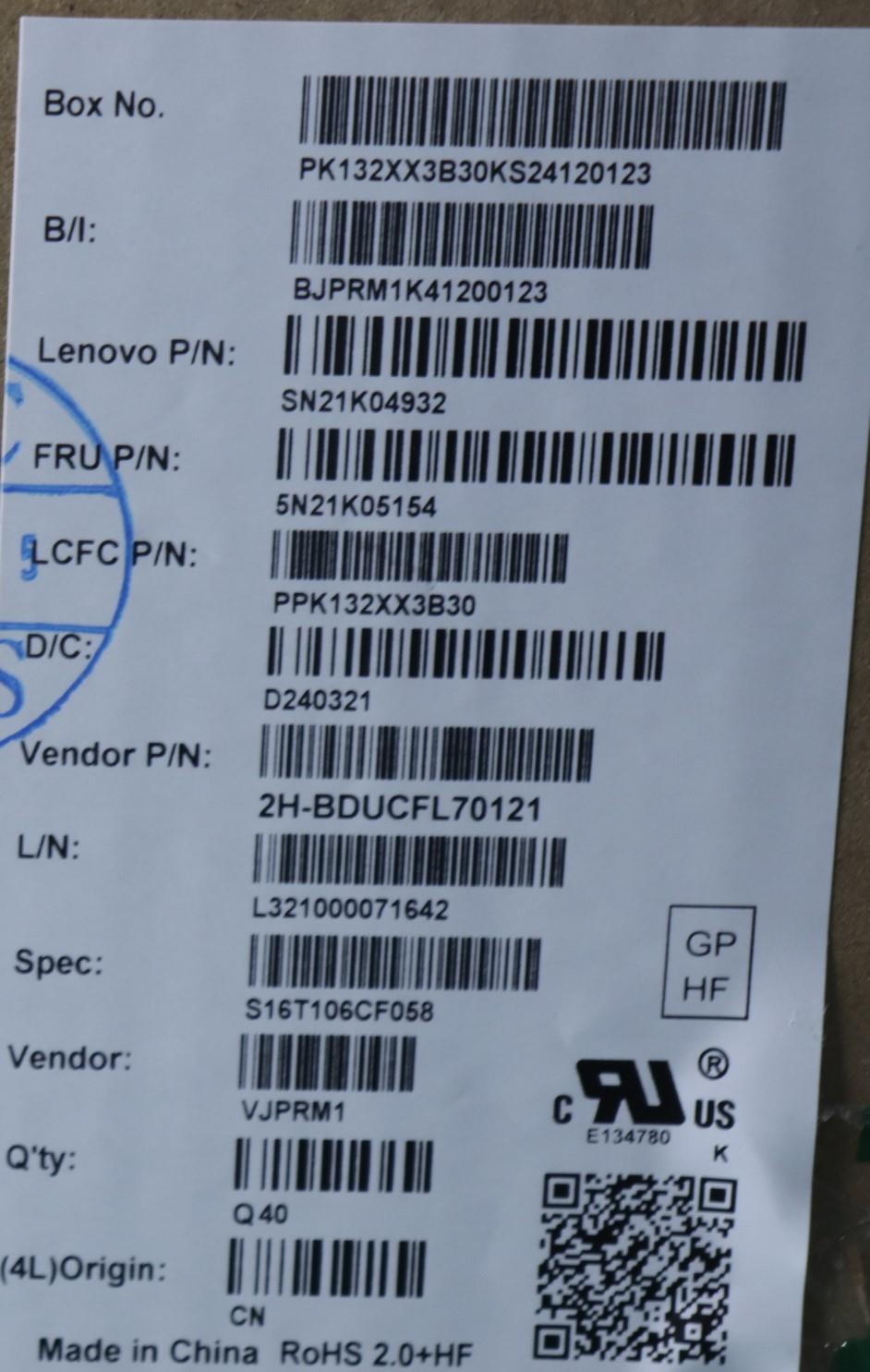 Lenovo Nb_Kyb Cs23 Nm Top,Bk-Bl,Pmx,0 - 5N21K05154