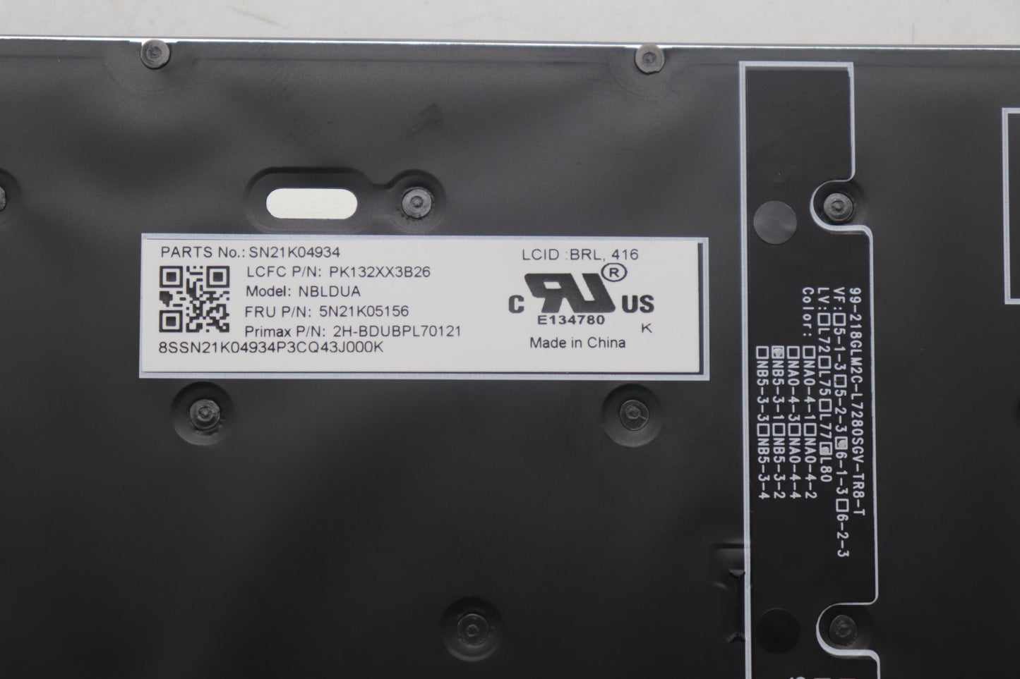 Lenovo Nb_Kyb Cs23 Nm Top,Bk-Bl,Pmx,B - 5N21K05156