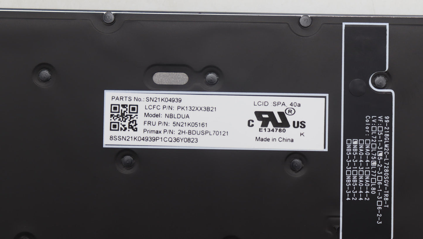 Lenovo Nb_Kyb Cs23 Nm Top,Bk-Bl,Pmx,S - 5N21K05161