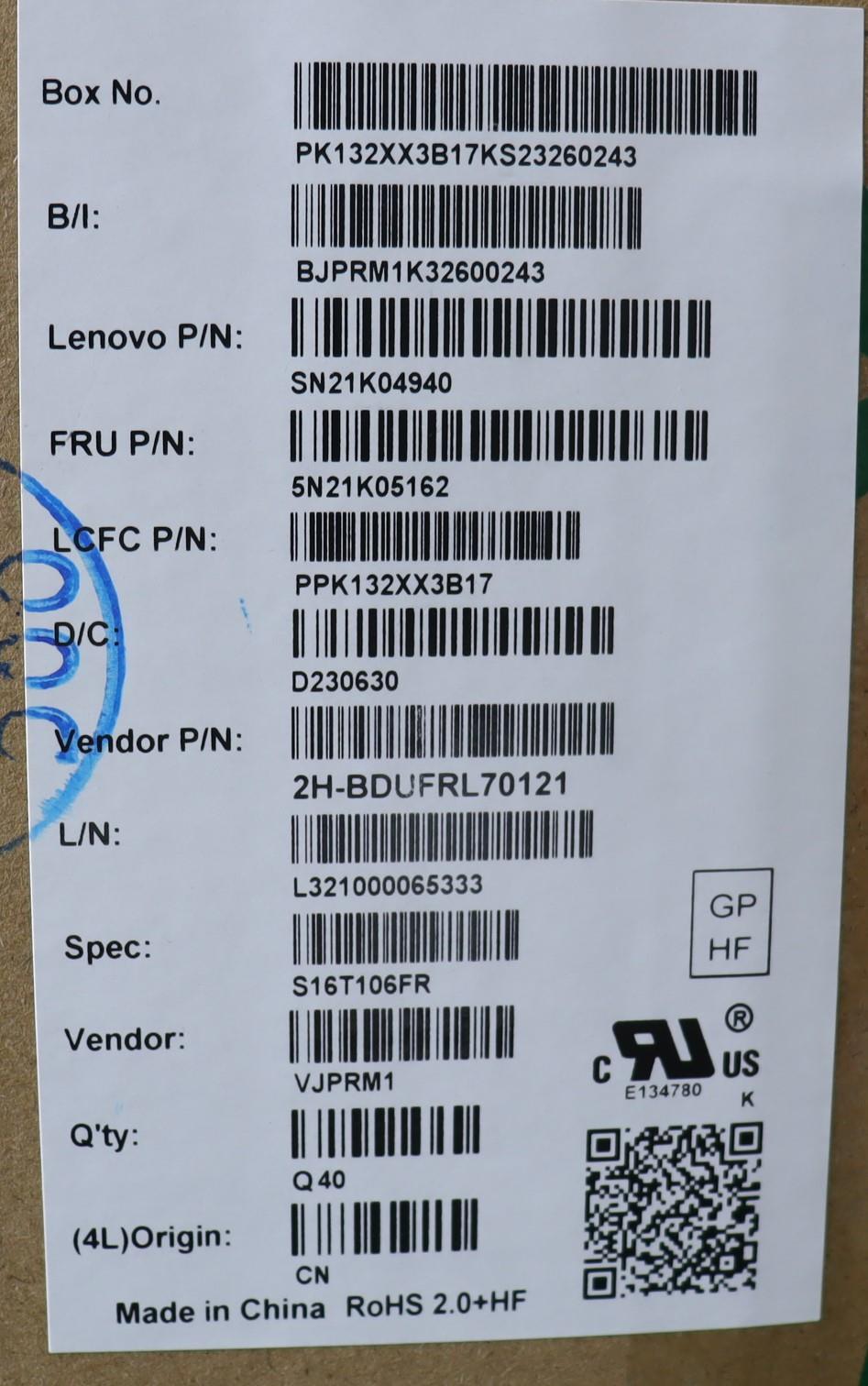 Lenovo Nb_Kyb Cs23 Nm Top,Bk-Bl,Pmx,F - 5N21K05162