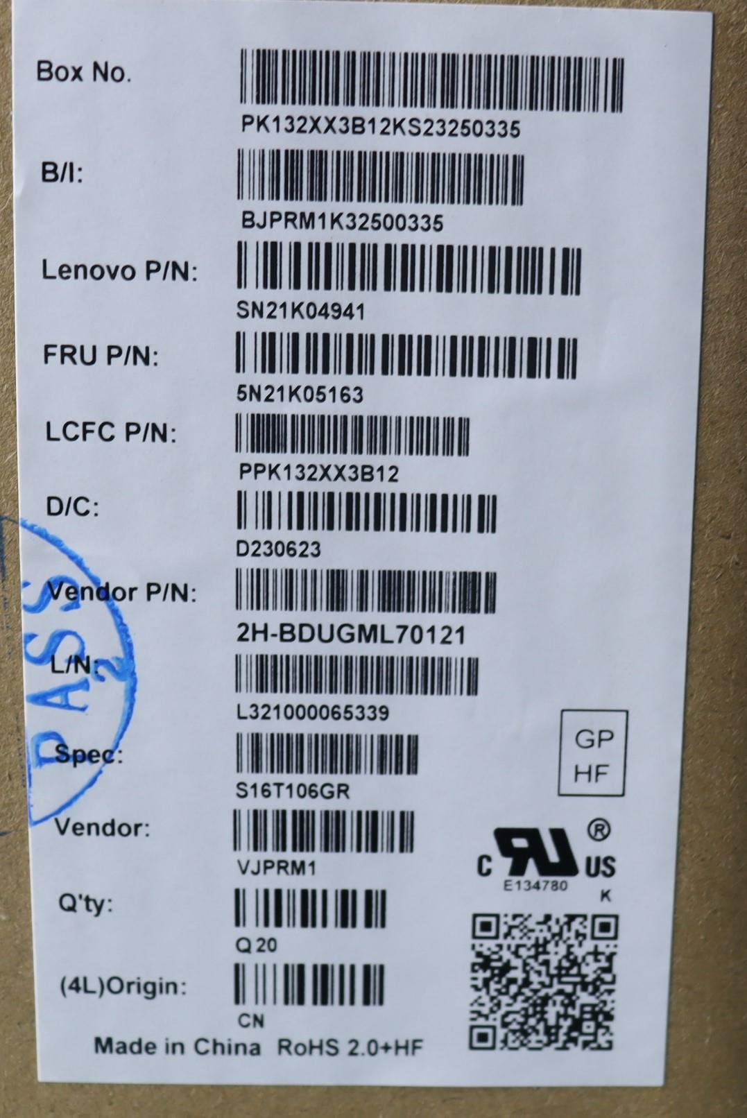 Lenovo Nb_Kyb Cs23 Nm Top,Bk-Bl,Pmx,G - 5N21K05163