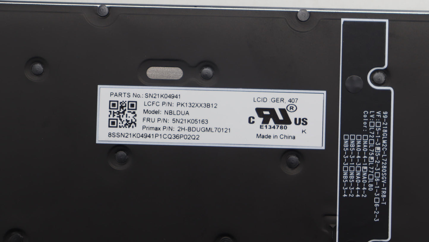 Lenovo Nb_Kyb Cs23 Nm Top,Bk-Bl,Pmx,G - 5N21K05163