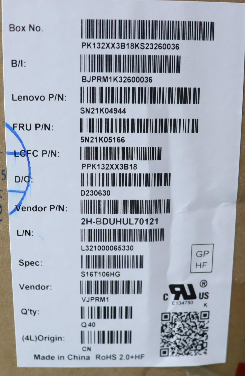 Lenovo Nb_Kyb Cs23 Nm Top,Bk-Bl,Pmx,H - 5N21K05166