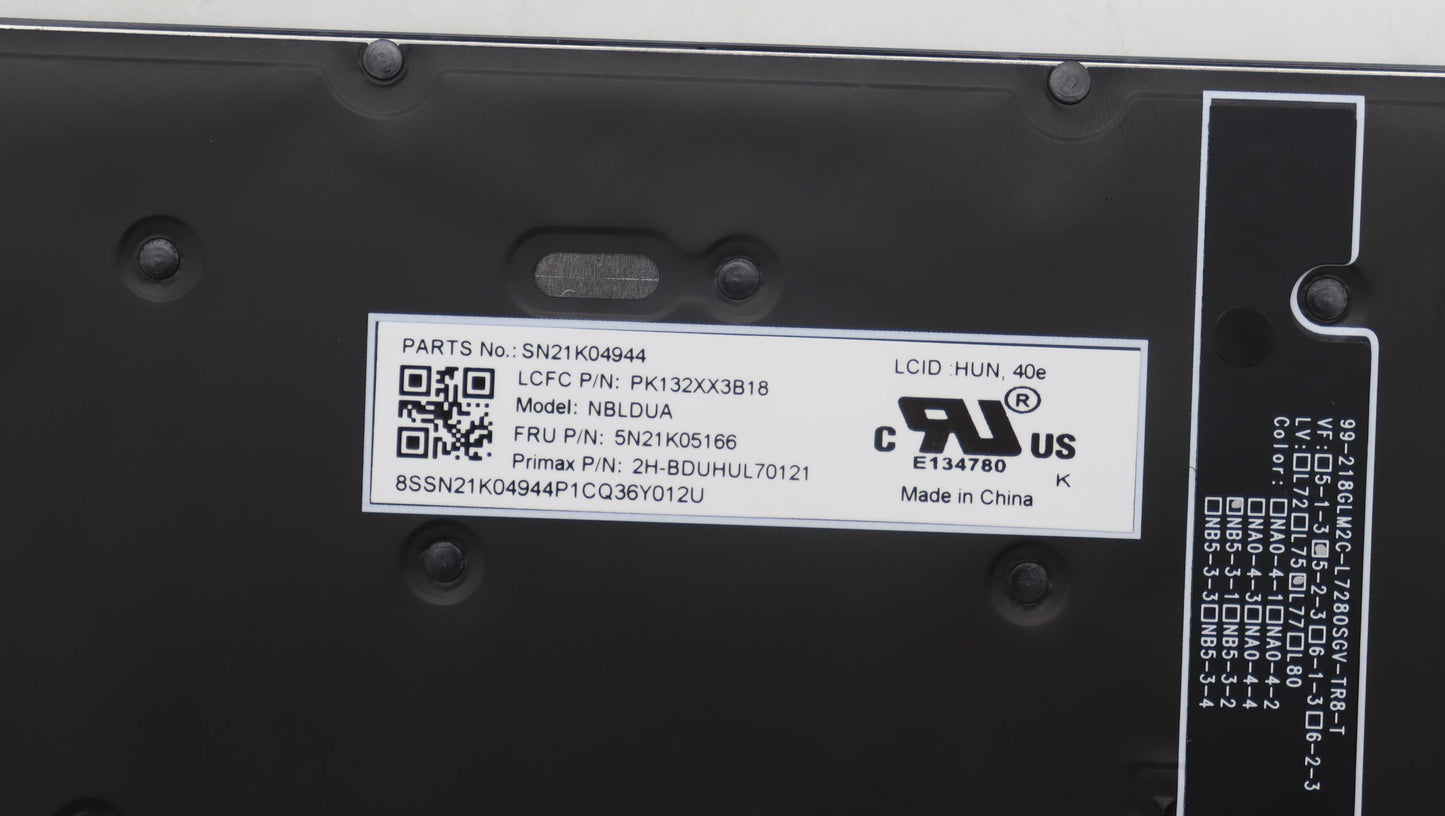 Lenovo Nb_Kyb Cs23 Nm Top,Bk-Bl,Pmx,H - 5N21K05166