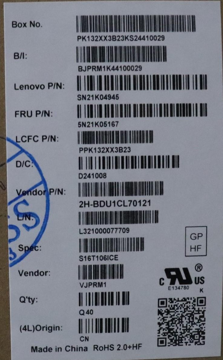Lenovo Nb_Kyb Cs23 Nm Top,Bk-Bl,Pmx,I - 5N21K05167