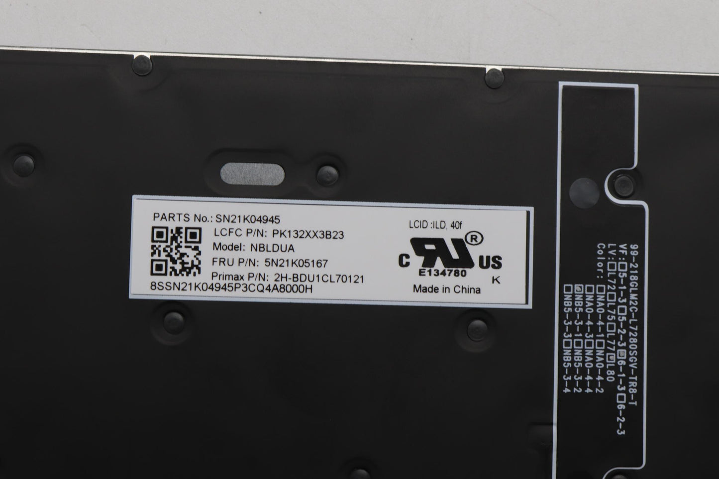 Lenovo Nb_Kyb Cs23 Nm Top,Bk-Bl,Pmx,I - 5N21K05167