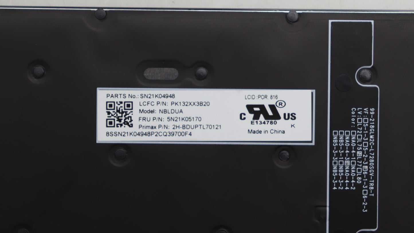 Lenovo Nb_Kyb Cs23 Nm Top,Bk-Bl,Pmx,P - 5N21K05170