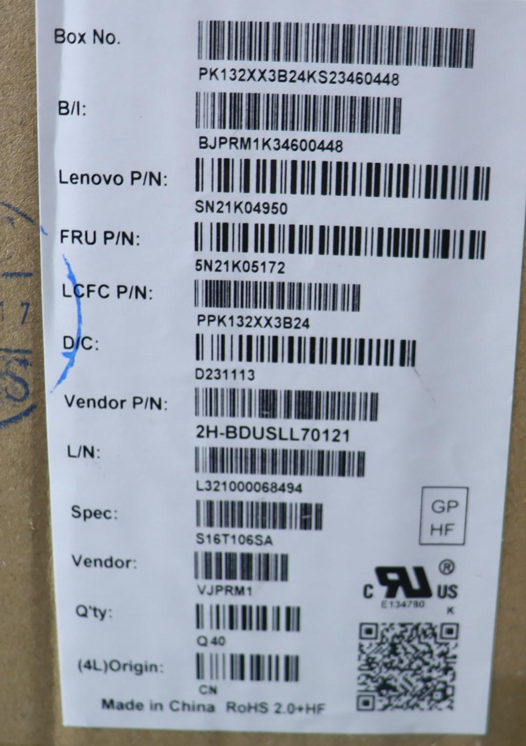 Lenovo Nb_Kyb Cs23 Nm Top,Bk-Bl,Pmx,S - 5N21K05172