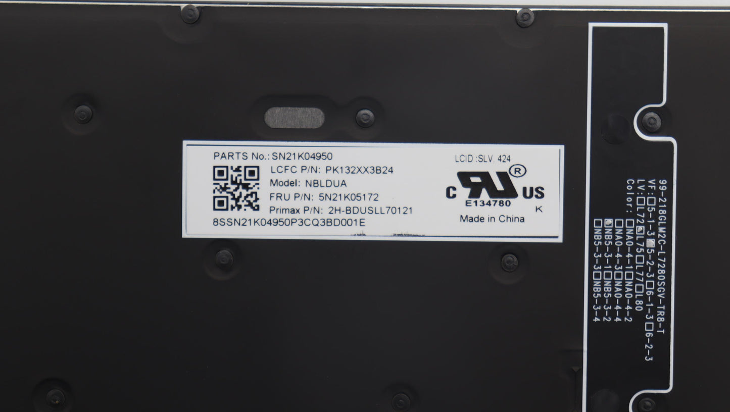 Lenovo Nb_Kyb Cs23 Nm Top,Bk-Bl,Pmx,S - 5N21K05172