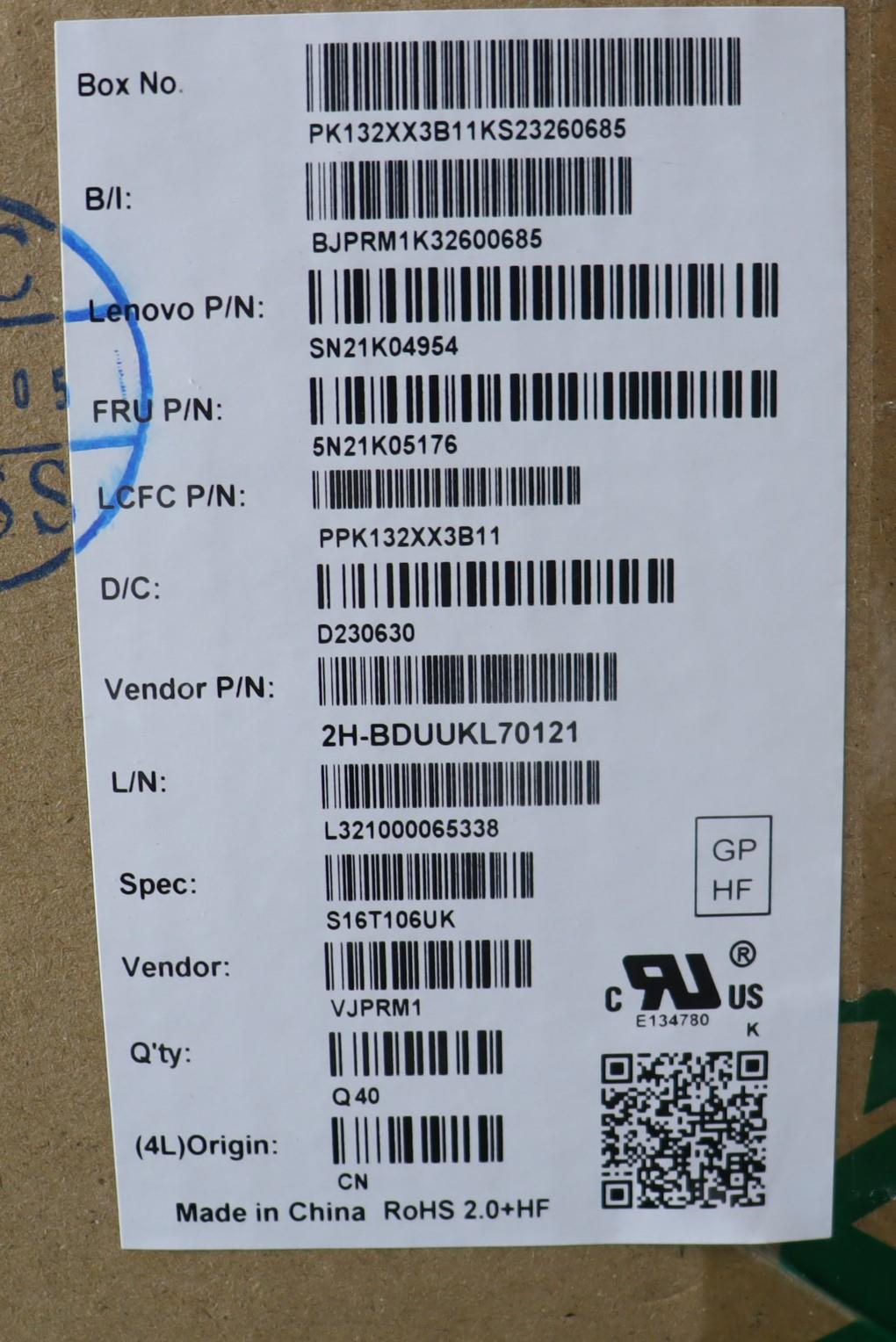 Lenovo Nb_Kyb Cs23 Nm Top,Bk-Bl,Pmx,U - 5N21K05176