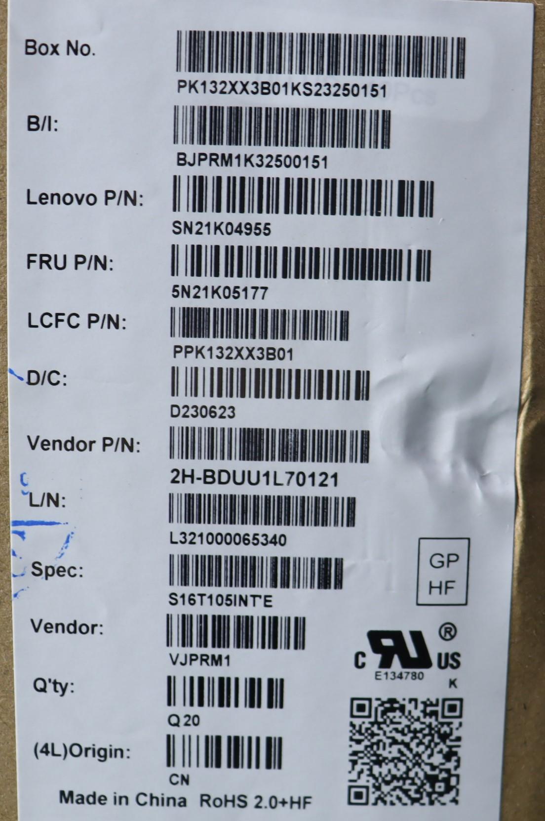 Lenovo Nb_Kyb Cs23 Nm Top,Bk-Bl,Pmx,E - 5N21K05177