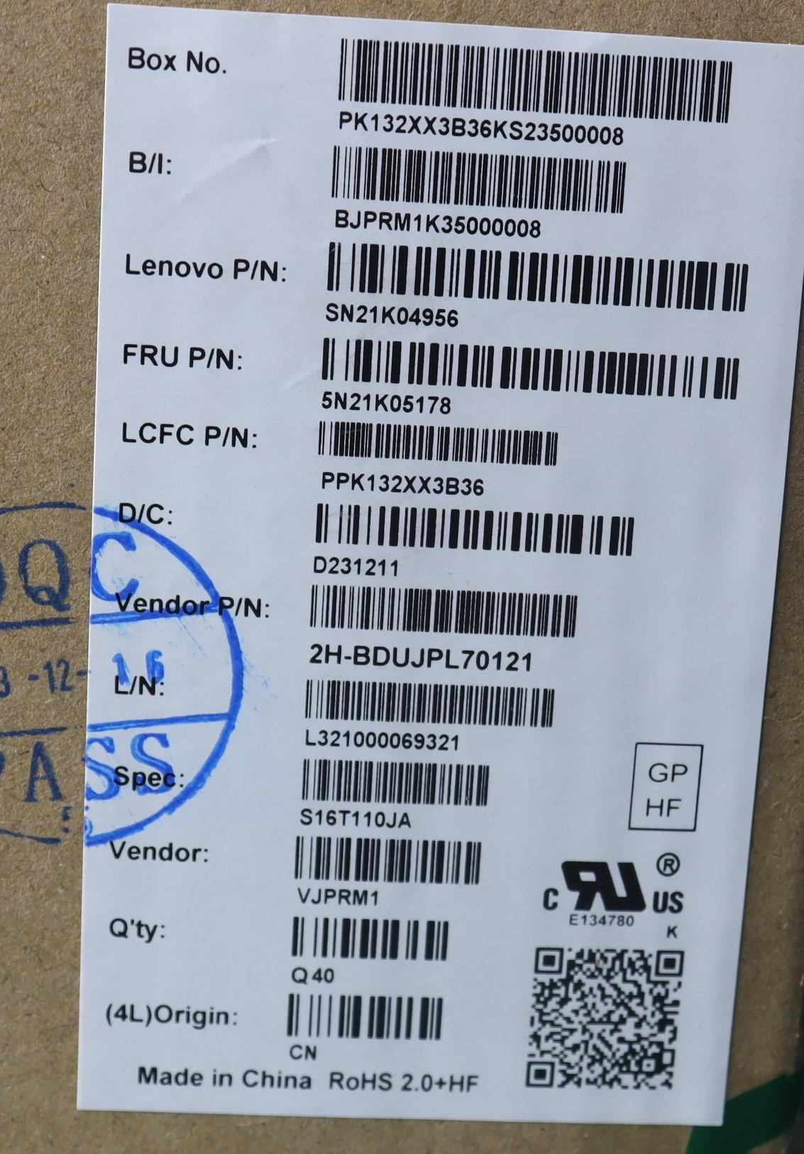 Lenovo Nb_Kyb Cs23 Nm Top,Bk-Bl,Pmx,J - 5N21K05178