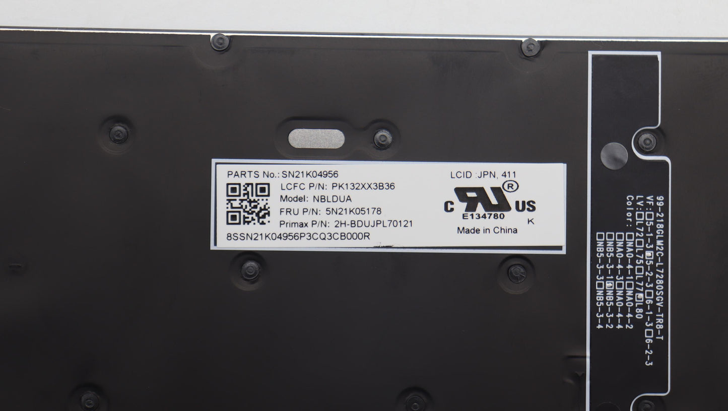 Lenovo Nb_Kyb Cs23 Nm Top,Bk-Bl,Pmx,J - 5N21K05178