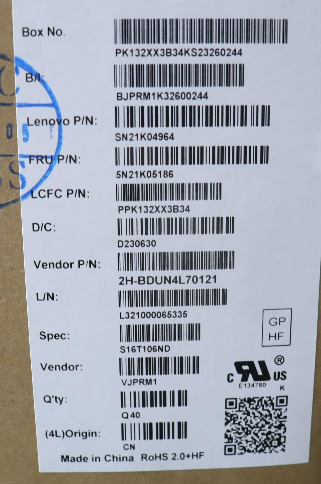 Lenovo Nb_Kyb Cs23 Nm Top,Bk-Bl,Pmx,N - 5N21K05186