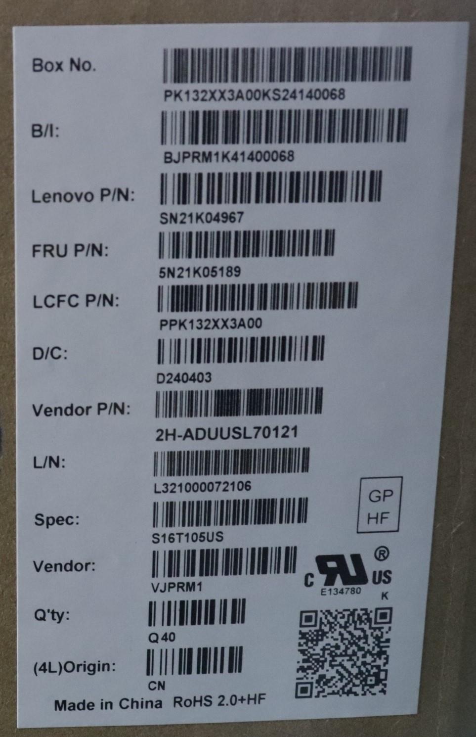 Lenovo Nb_Kyb Cs23 Nm Top,Bk-Nbl,Pmx, - 5N21K05189