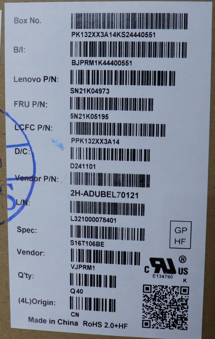 Lenovo Nb_Kyb Cs23 Nm Top,Bk-Nbl,Pmx, - 5N21K05195