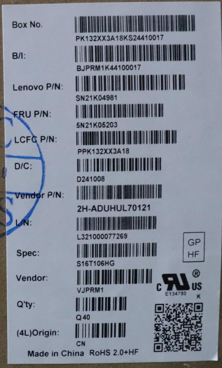 Lenovo Nb_Kyb Cs23 Nm Top,Bk-Nbl,Pmx, - 5N21K05203