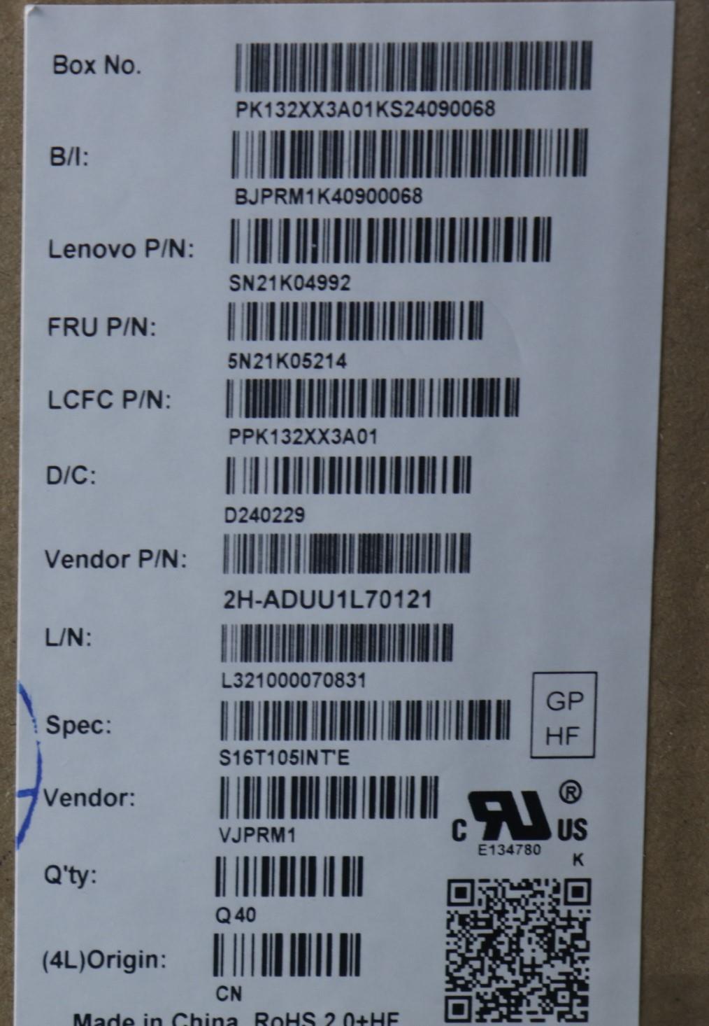 Lenovo Nb_Kyb Cs23 Nm Top,Bk-Nbl,Pmx, - 5N21K05214
