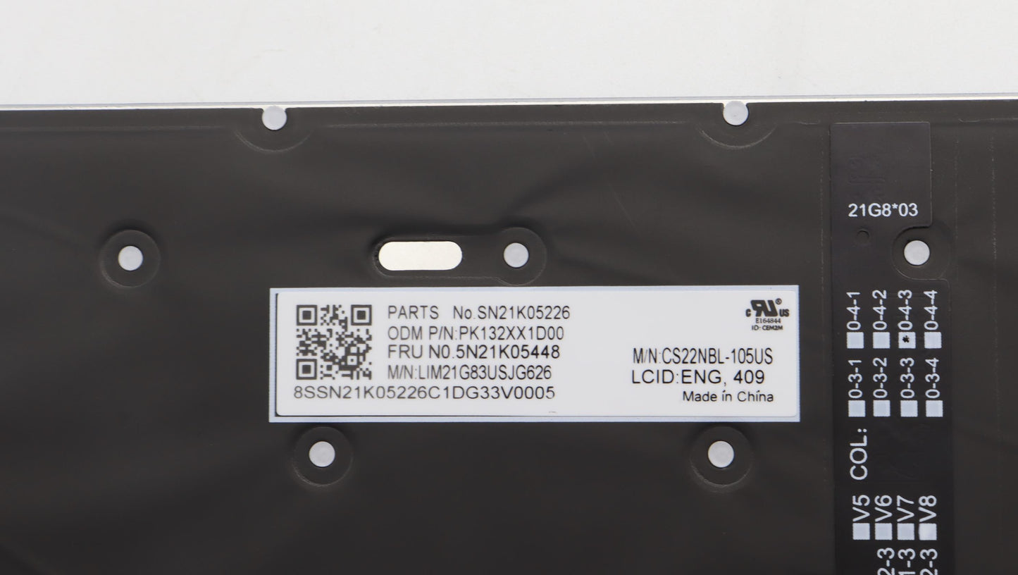 Lenovo Nb_Kyb Cs23 Nm Top,Gr-Bl,Chy,E - 5N21K05448
