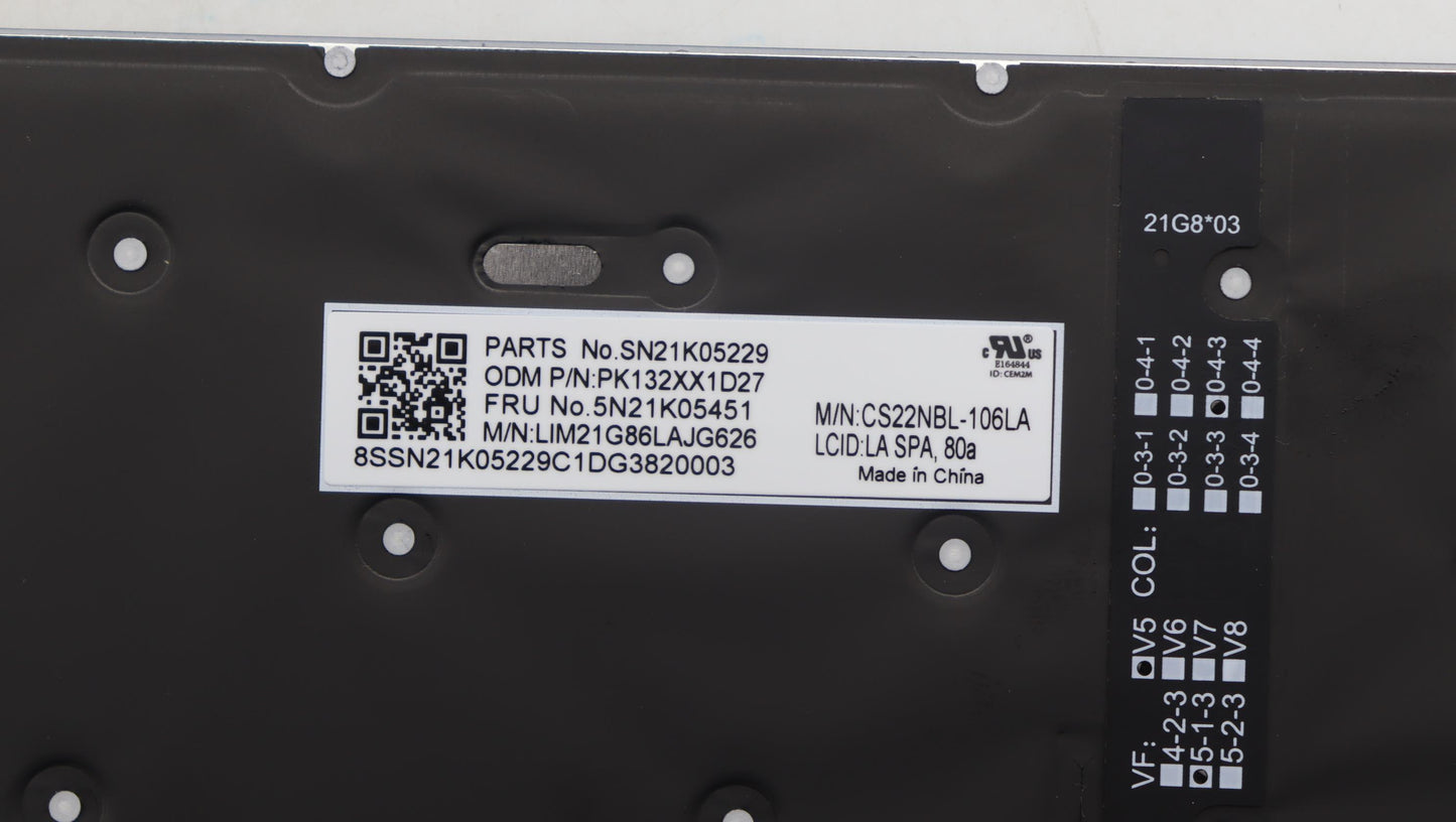 Lenovo Nb_Kyb Cs23 Nm Top,Gr-Bl,Chy,L - 5N21K05451