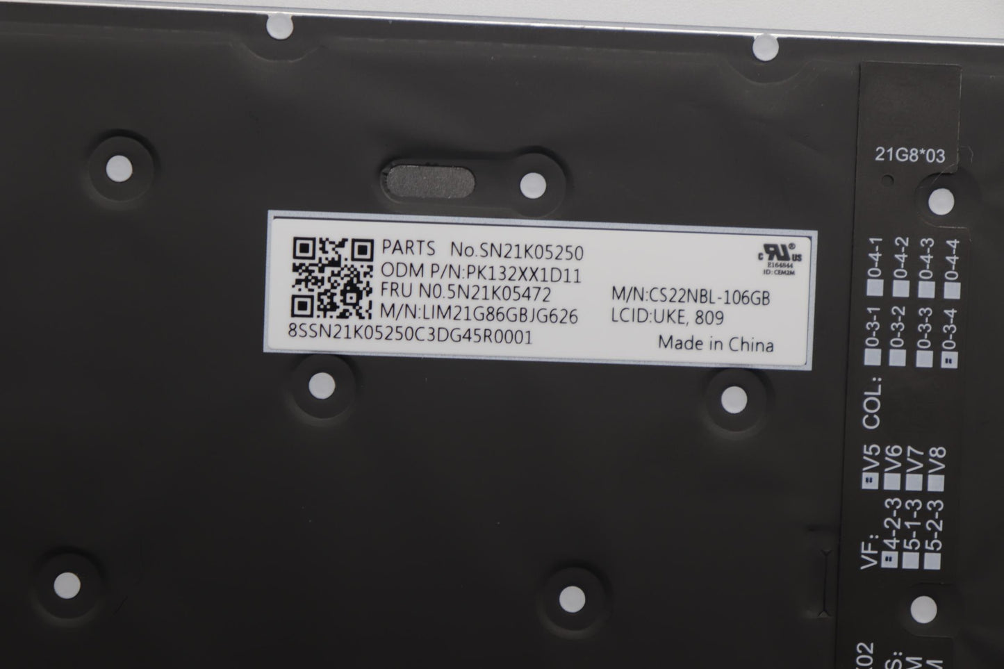 Lenovo Nb_Kyb Cs23 Nm Top,Gr-Bl,Chy,U - 5N21K05472