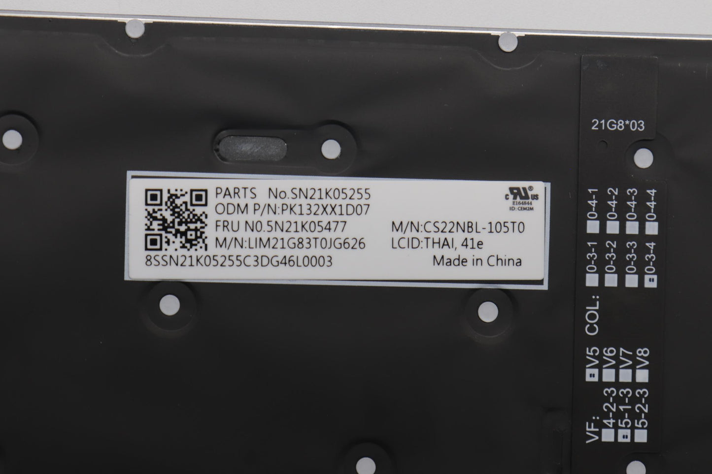 Lenovo Nb_Kyb Cs23 Nm Top,Gr-Bl,Chy,T - 5N21K05477