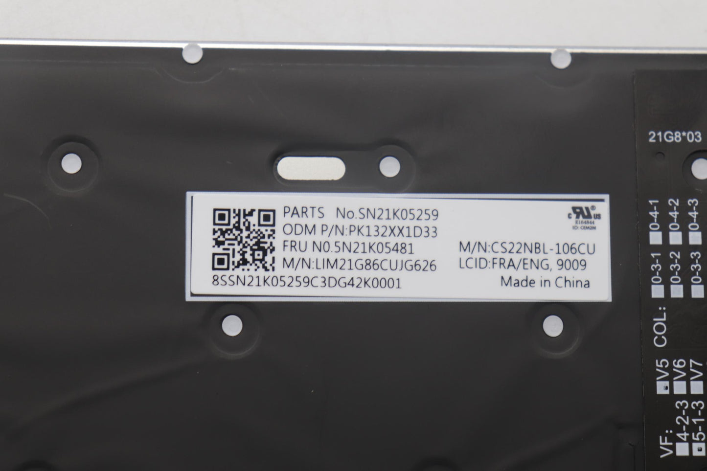 Lenovo Nb_Kyb Cs23 Nm Top,Gr-Bl,Chy,F - 5N21K05481