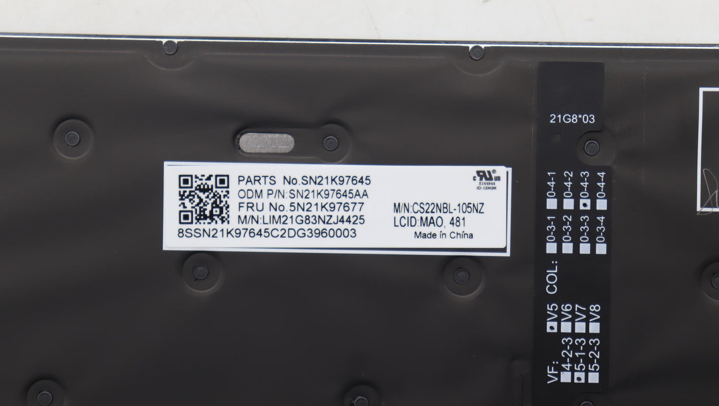 Lenovo Nb_Kyb Cs23 Nm Top,Bk-Bl,Chy,M - 5N21K97677