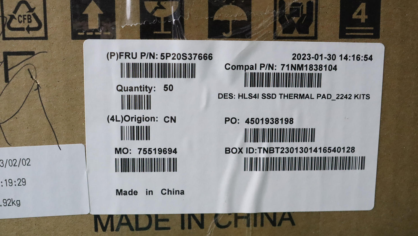Lenovo Pad Ssd Pad C 82Xf 10Pcs For 2 - 5P20S37666