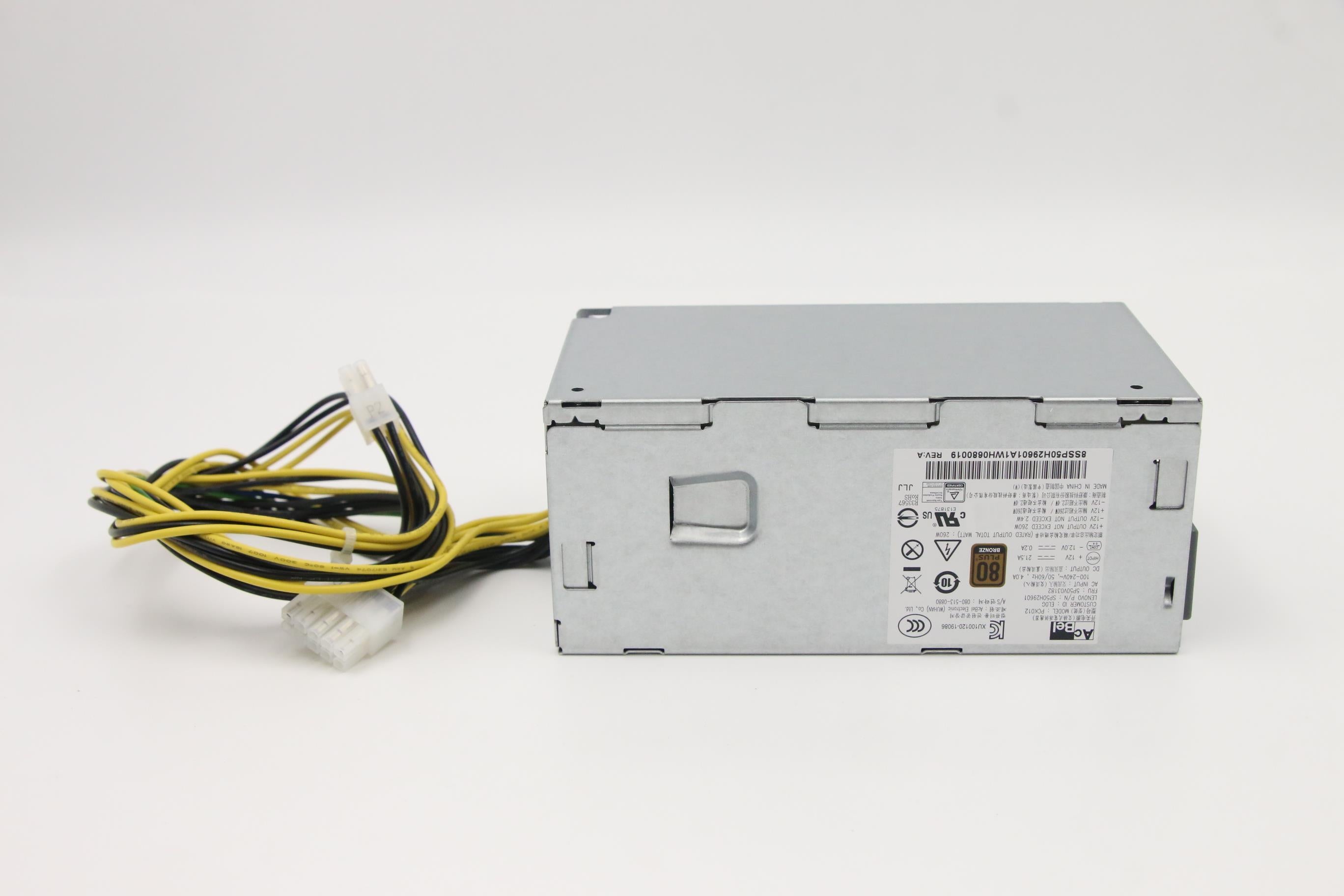 Lenovo 260W TFX Power Supply Unit, 100-240V AC, 85% Efficiency