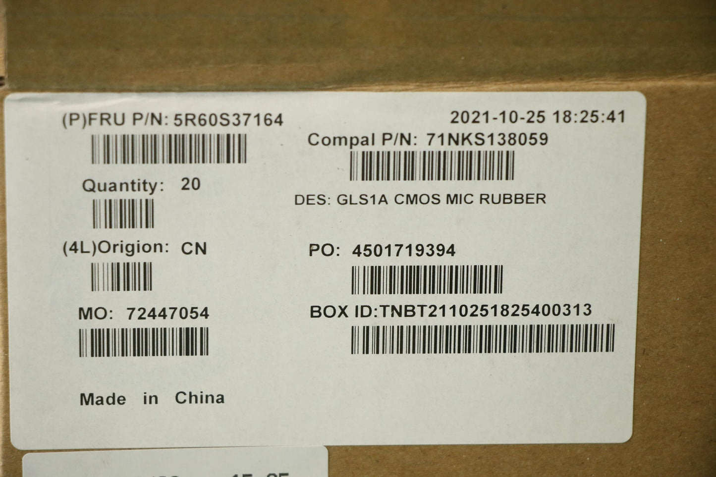 Lenovo Rubber Mic Rubber C 82R0 - 5R60S37164