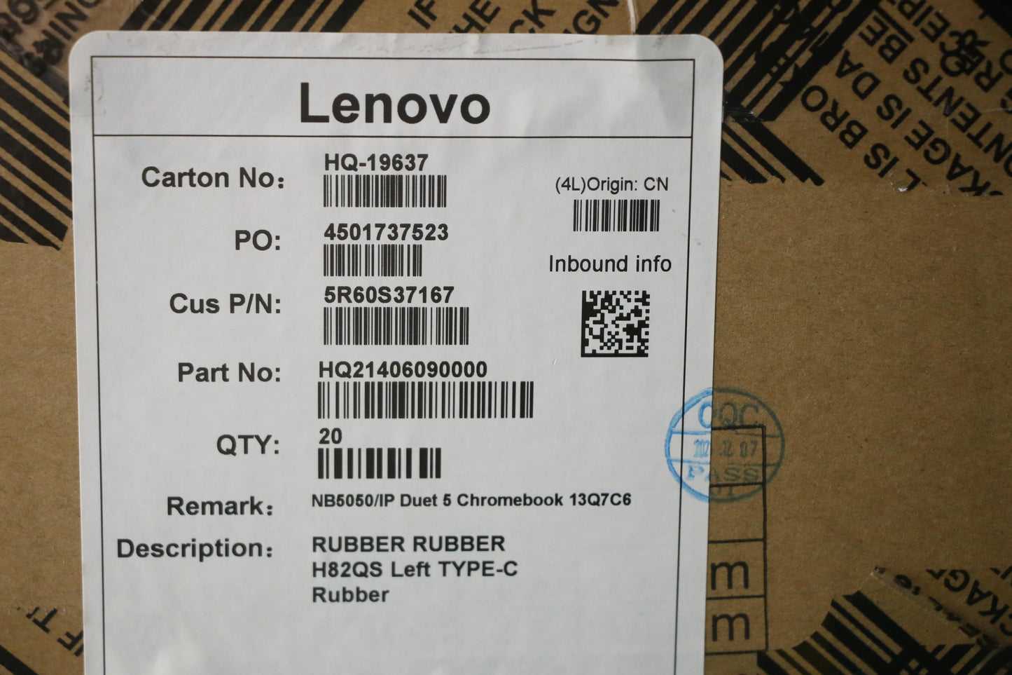 Lenovo Rubber Rubber H82Qs Left Type- - 5R60S37167