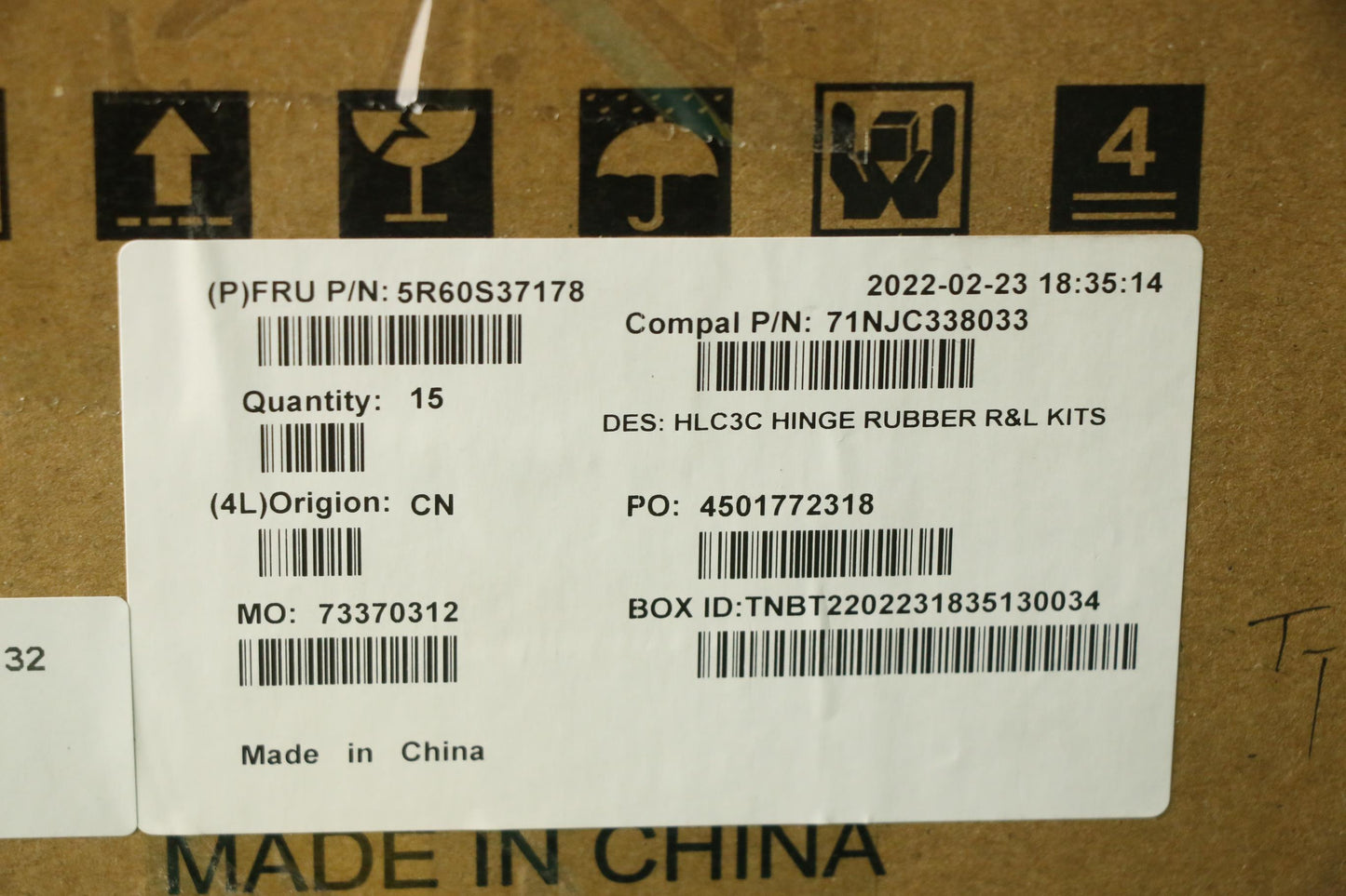 Lenovo Rubber Rubber Hinge C 82Ud (R+ - 5R60S37178
