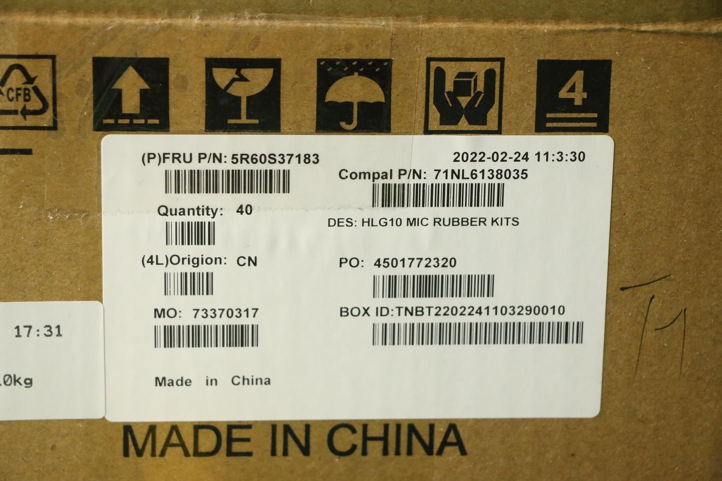 Lenovo Rubber Mic Rubber C 82S9 10Pcs - 5R60S37183