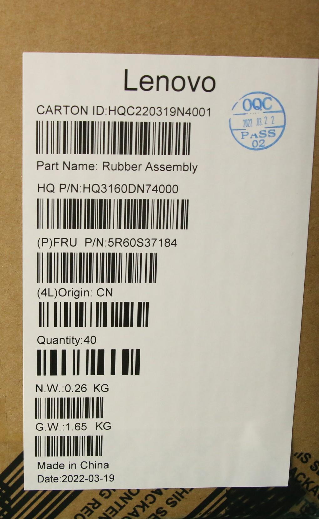 Lenovo Rubber Mic Rubber H 21Cy (L+R) - 5R60S37184