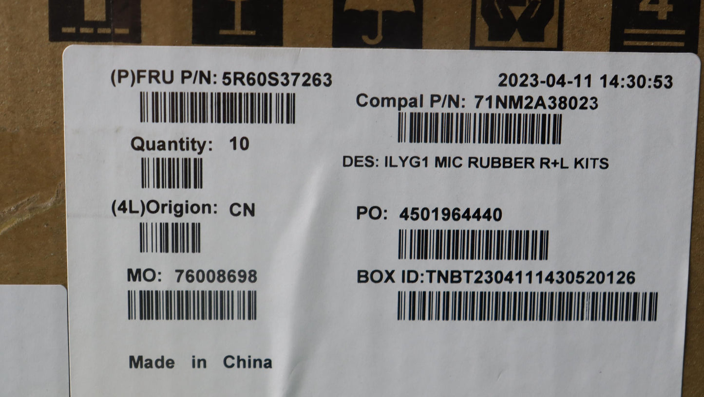 Lenovo Rubber Mic Rubber C 82Y3 10Pcs - 5R60S37263