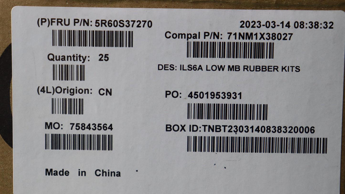 Lenovo Rubber Low Mb Rubber C 82Xg 10 - 5R60S37270