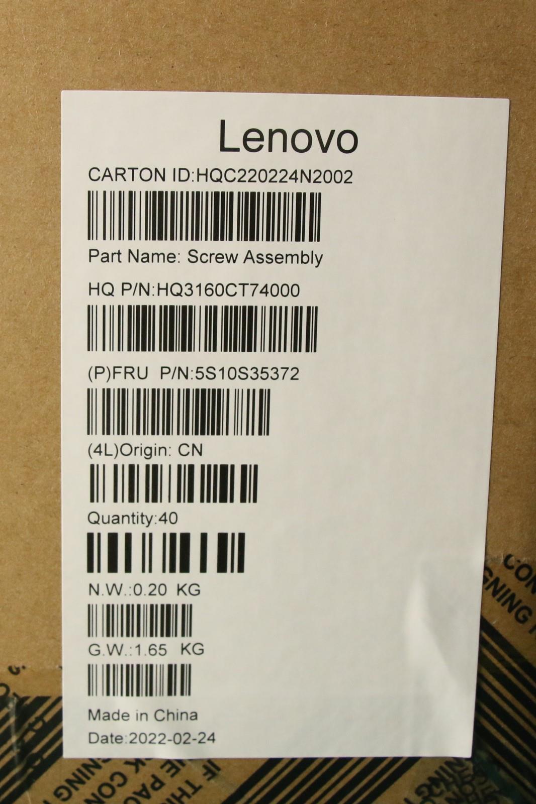 Lenovo Screw Screw Pack H 82Qq - 5S10S35372