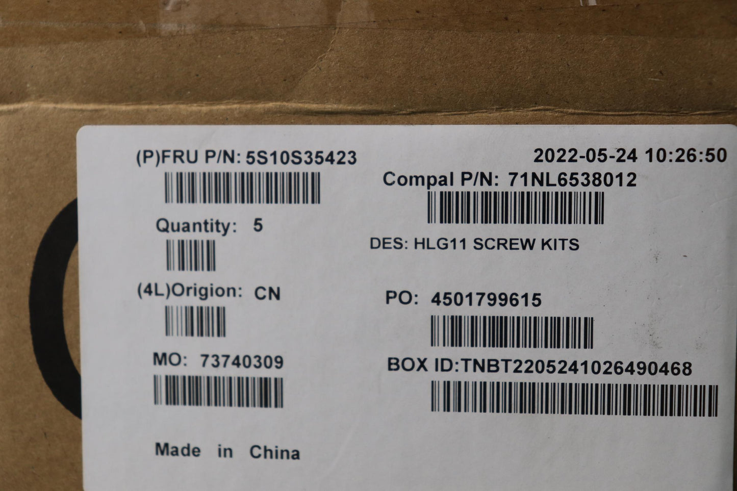 Lenovo Screw Screw Pack C 82Sa - 5S10S35423
